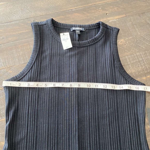 Express Ribbed Black Sleeveless Maxi Dress - Picture 10 of 11